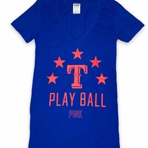 Texas Rangers PINK Victoria’s Secret T-shirt XS